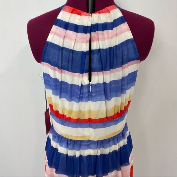 Vince Camuto stripe maxi dress blue red pink whiteUS 8 - Picture 3 of 13